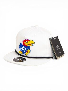 Kansas Jayhawks 3D Classic Rope Hat- White/ Black